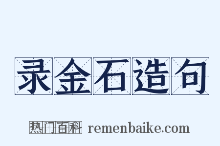 录金石造句是什么意思的图片